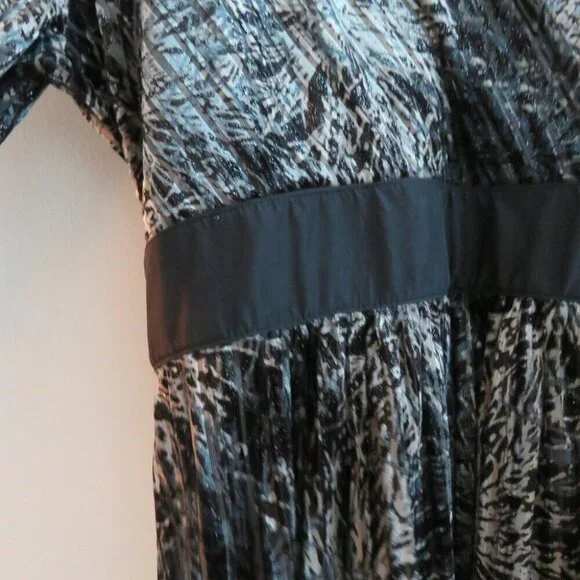 VINTAGE NINE WEST Y2K Velvet Burnout Metallic Babydoll Top Whimsigoth - Size 2X - Picture 8 of 16